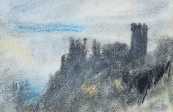 View of a castle by Hercules Brabazon Brabazon